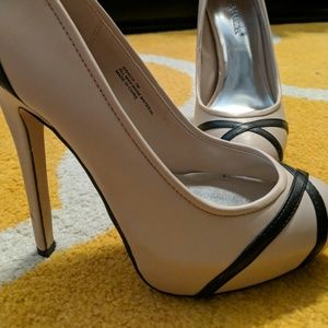 Stylish neutral stiletto heels